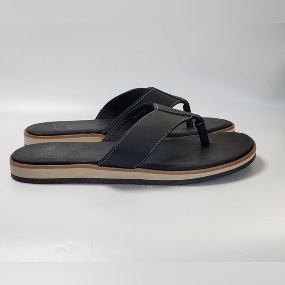 Warfield & Grand Men's Leather Sandals Flip flops Size 9 - Picture 2 of 10